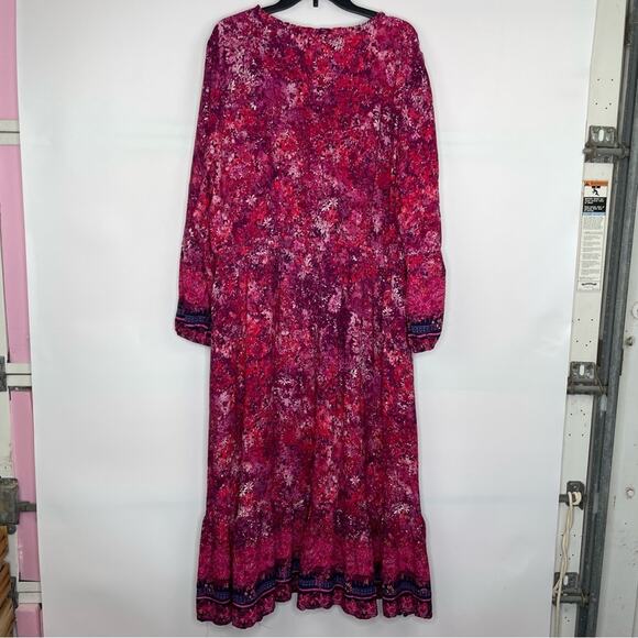 Frye & Co. Pink Peasant Western Maxi dress size XXL - Picture 7 of 11
